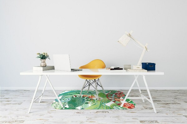 Tapis pour chaise de bureau Caméléons
