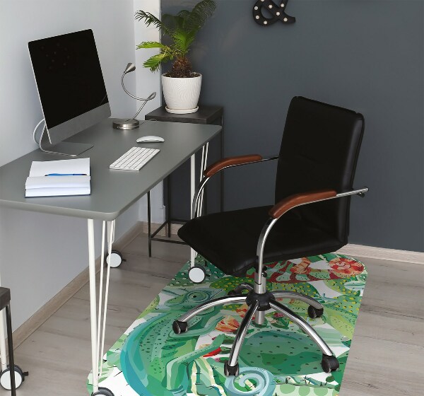 Tapis pour chaise de bureau Caméléons