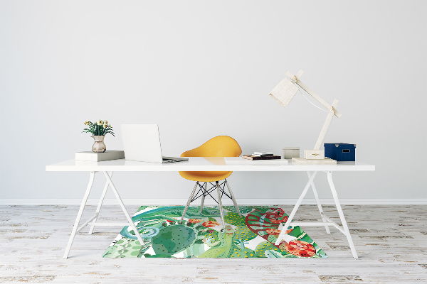 Tapis pour chaise de bureau Caméléons