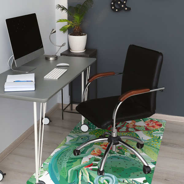 Tapis pour chaise de bureau Caméléons