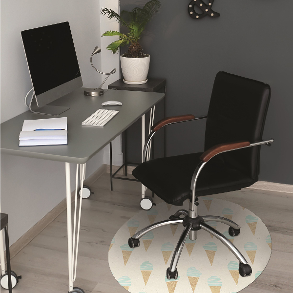Tapis de chaise de bureau Crème glacée