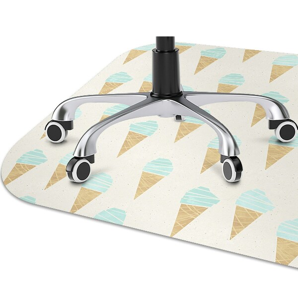 Tapis de chaise de bureau Crème glacée