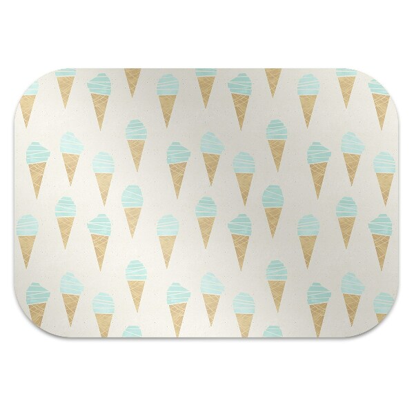 Tapis de chaise de bureau Crème glacée
