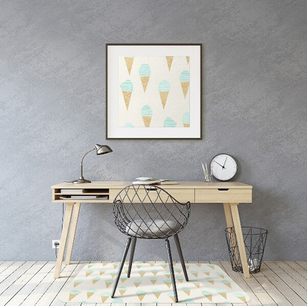 Tapis de chaise de bureau Crème glacée