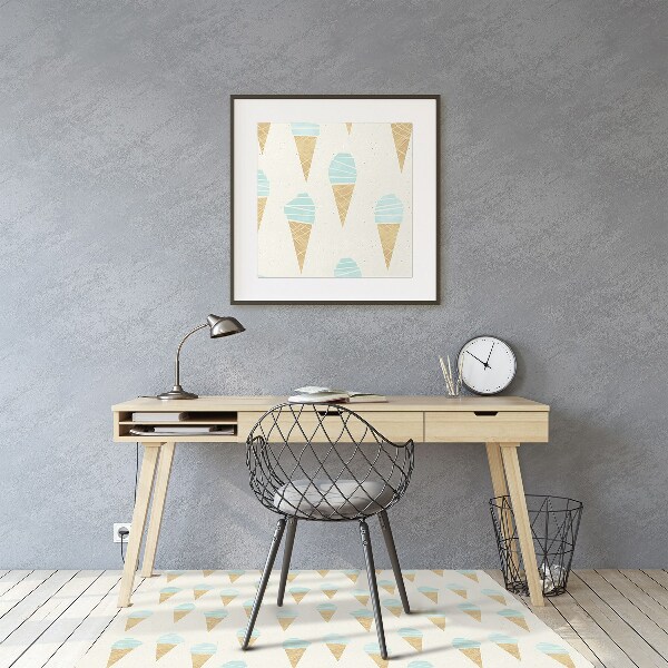 Tapis de chaise de bureau Crème glacée