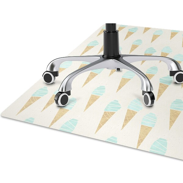 Tapis de chaise de bureau Crème glacée