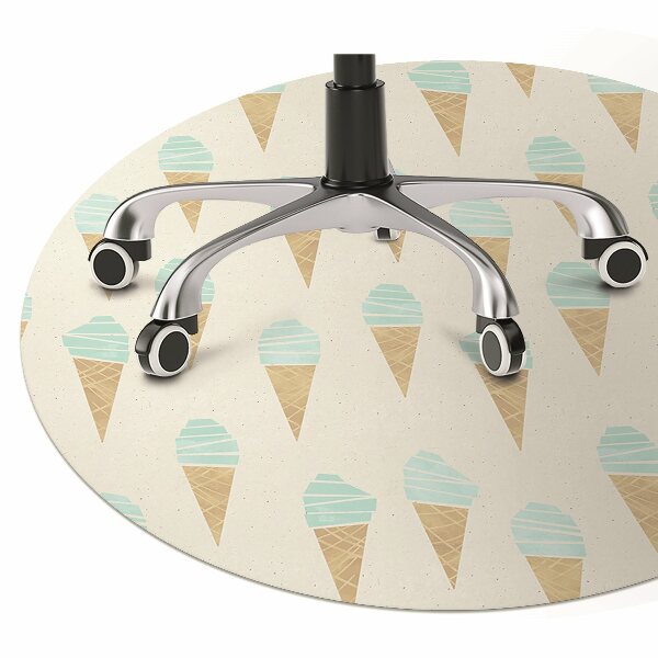 Tapis de chaise de bureau Crème glacée