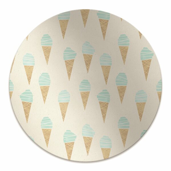 Tapis de chaise de bureau Crème glacée