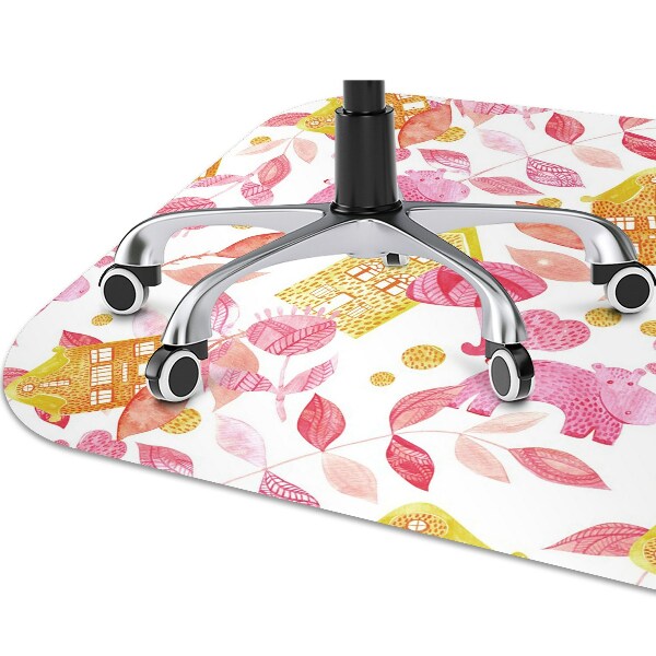 Tapis pour chaise de bureau Hippopotame