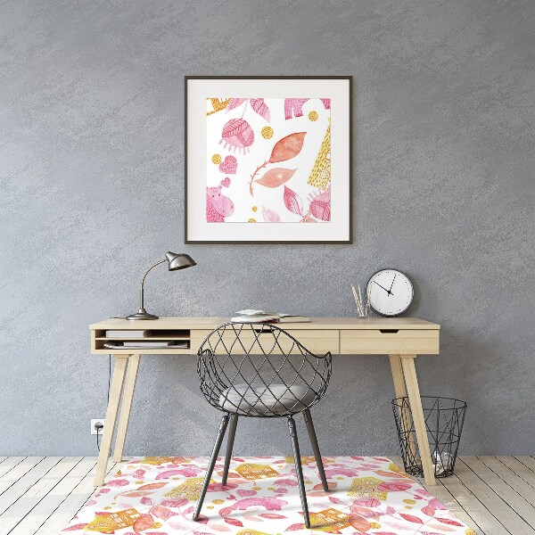 Tapis pour chaise de bureau Hippopotame