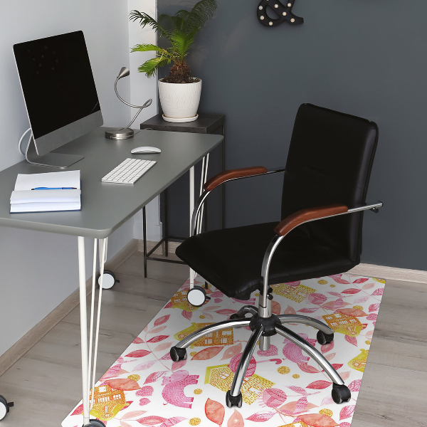Tapis pour chaise de bureau Hippopotame