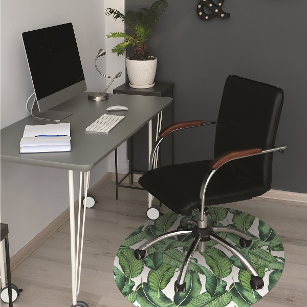 Tapis fauteuil bureau do biura Feuilles botaniques