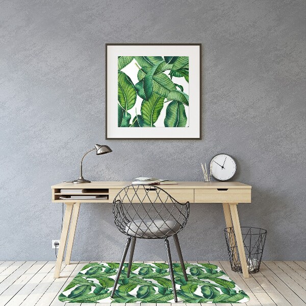 Tapis fauteuil bureau do biura Feuilles botaniques