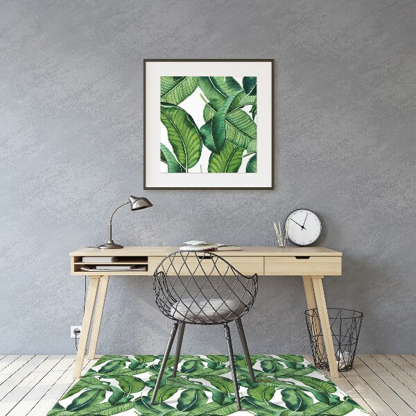Tapis fauteuil bureau do biura Feuilles botaniques