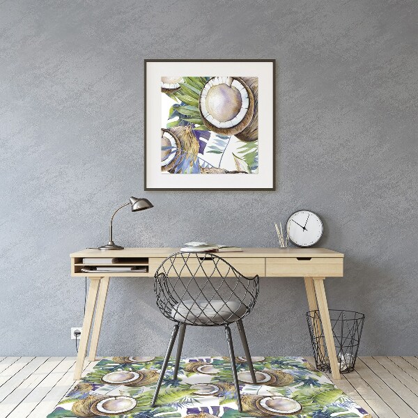 Tapis de chaise de bureau Noix de coco