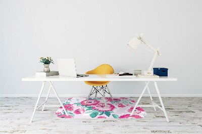 Tapis de chaise de bureau Fleurs