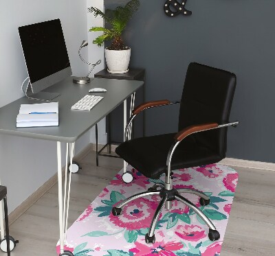 Tapis de chaise de bureau Fleurs