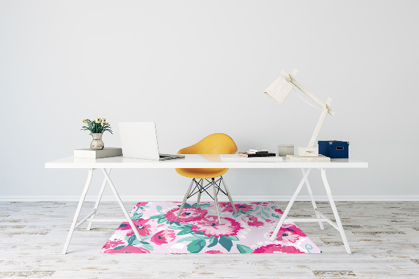 Tapis de chaise de bureau Fleurs
