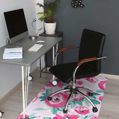 Tapis de chaise de bureau Fleurs