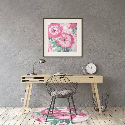 Tapis de chaise de bureau Fleurs