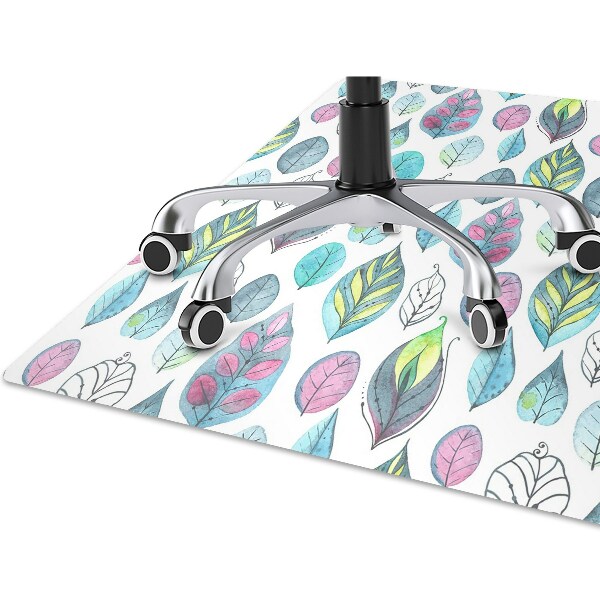 Tapis pour chaise de bureau Feuilles de dessin animé