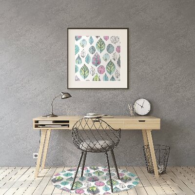 Tapis pour chaise de bureau Feuilles de dessin animé