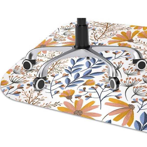 Tapis de chaise de bureau Fleurs peintes