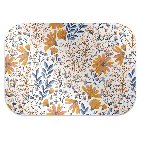 Tapis de chaise de bureau Fleurs peintes
