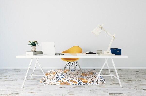 Tapis de chaise de bureau Fleurs peintes