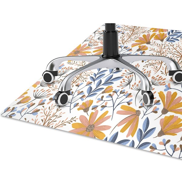 Tapis de chaise de bureau Fleurs peintes