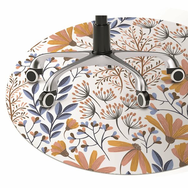 Tapis de chaise de bureau Fleurs peintes