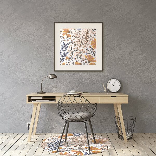 Tapis de chaise de bureau Fleurs peintes