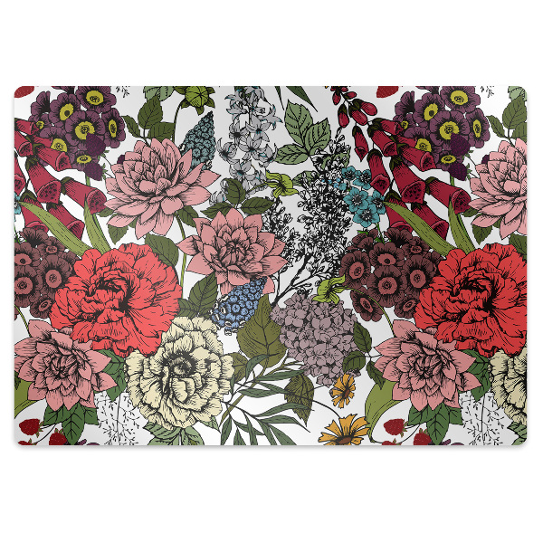 Tapis de chaise de bureau Fleurs d'automne