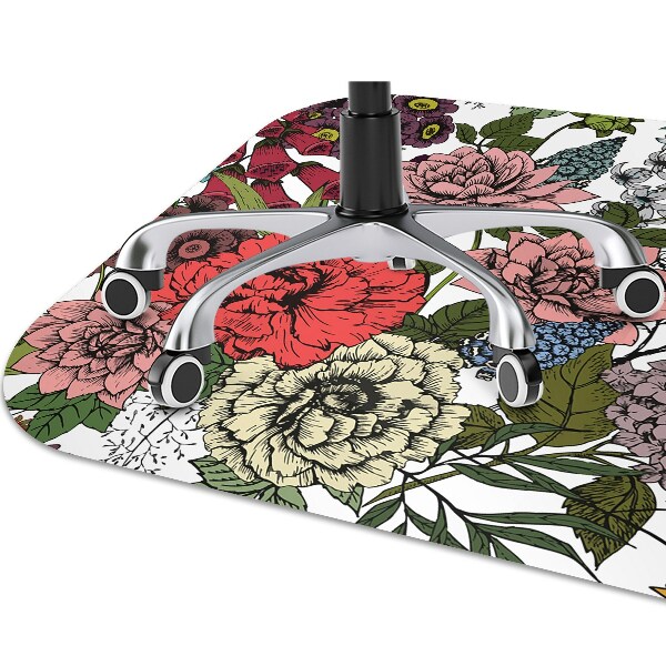 Tapis de chaise de bureau Fleurs d'automne
