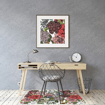 Tapis de chaise de bureau Fleurs d'automne