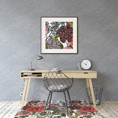 Tapis de chaise de bureau Fleurs d'automne