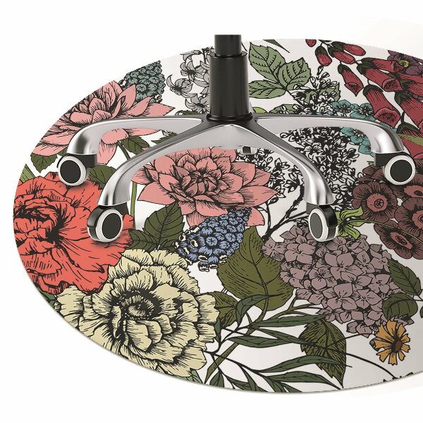 Tapis de chaise de bureau Fleurs d'automne
