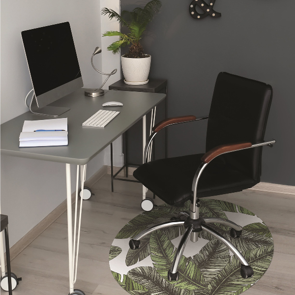 Tapis pour chaise de bureau Feuilles de la jungle
