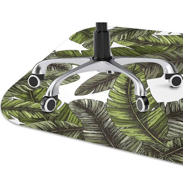 Tapis pour chaise de bureau Feuilles de la jungle