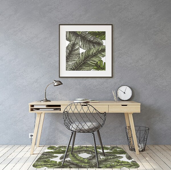 Tapis pour chaise de bureau Feuilles de la jungle