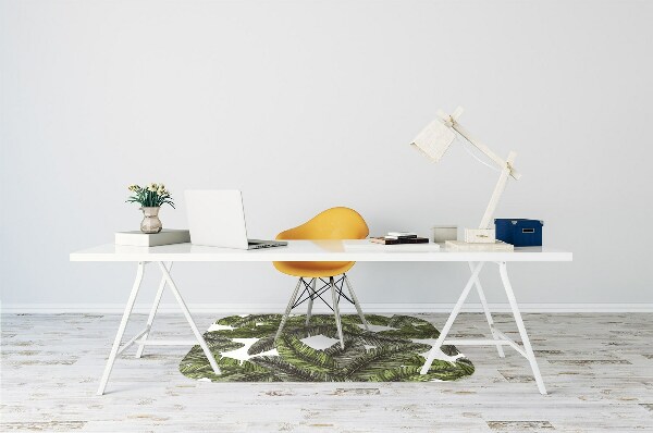 Tapis pour chaise de bureau Feuilles de la jungle