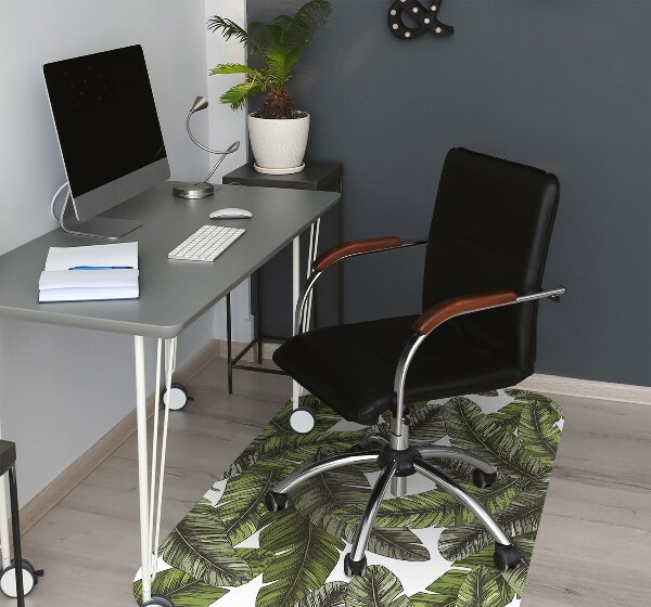 Tapis pour chaise de bureau Feuilles de la jungle