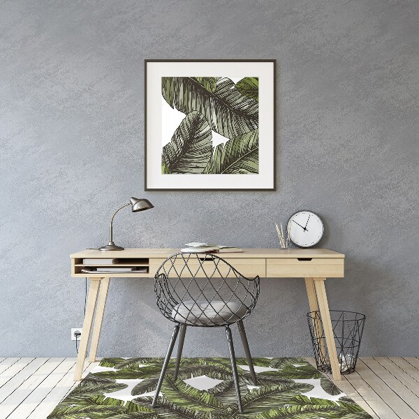 Tapis pour chaise de bureau Feuilles de la jungle