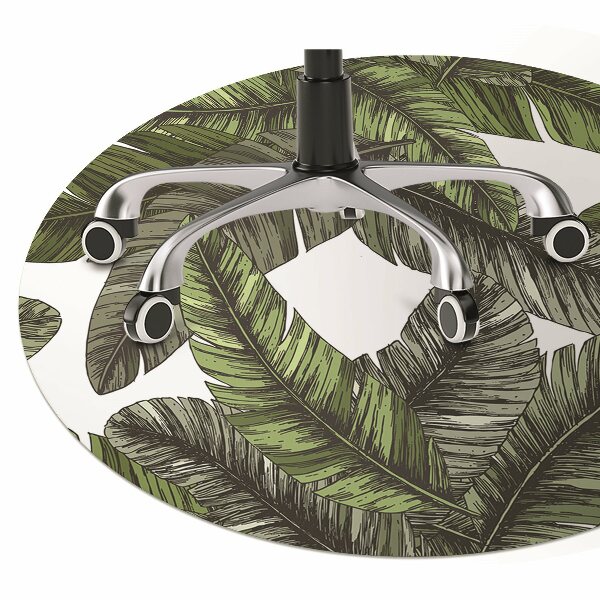 Tapis pour chaise de bureau Feuilles de la jungle