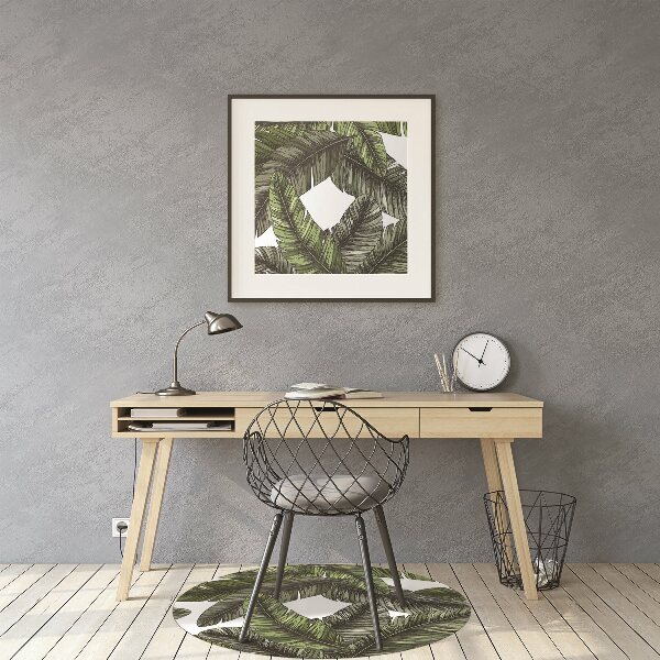 Tapis pour chaise de bureau Feuilles de la jungle