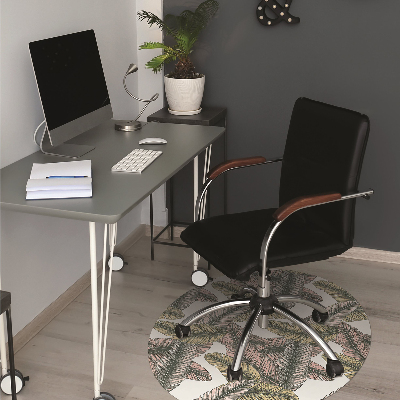 Tapis de chaise de bureau Feuilles de banane