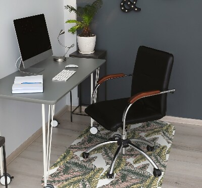 Tapis de chaise de bureau Feuilles de banane