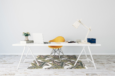 Tapis de chaise de bureau Feuilles de banane