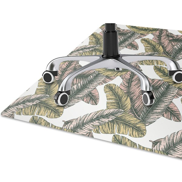 Tapis de chaise de bureau Feuilles de banane