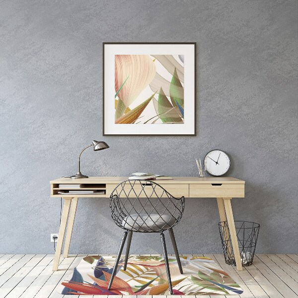 Tapis pour chaise de bureau Plantes tropicales